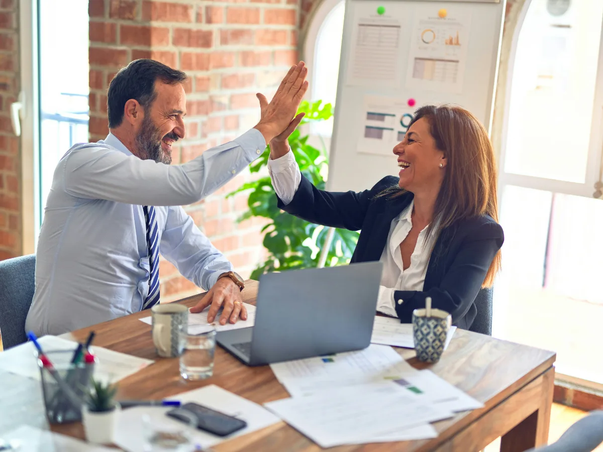Illustrative stock photo of people working together